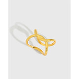 Stylish X-Shaped S925 Sterling Silver Ear Clip, No Ear Hole