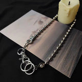 Korean-Style Steel Ball Stitching Chain Necklace Punk Hip-hop Disco