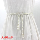 Sweet Bow Pearl Belts Waist Chain Wedding Accessories