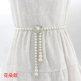 Sweet Bow Pearl Belts Waist Chain Wedding Accessories