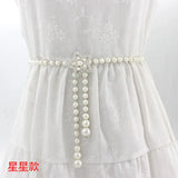Sweet Bow Pearl Belts Waist Chain Wedding Accessories