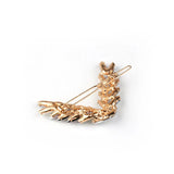 V-Shaped Rhinestone Side Clip Leaf Hairpin