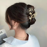 Rose Flower Large Hair Claw Hairgrip Sweet Girls Clip Hair Accessories