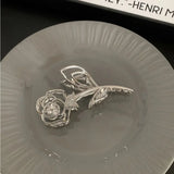 Rose Flower Large Hair Claw Hairgrip Sweet Girls Clip Hair Accessories