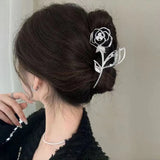 Rose Flower Large Hair Claw Hairgrip Sweet Girls Clip Hair Accessories