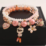 Butterfly Starfish Bracelet Set - Beads Elastic Jewelry for Women