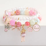 Butterfly Starfish Bracelet Set - Beads Elastic Jewelry for Women