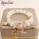 Butterfly Starfish Bracelet Set - Beads Elastic Jewelry for Women