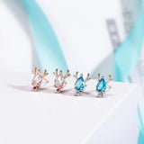Artistic Diamond Elk Earrings for Women