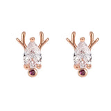 Artistic Diamond Elk Earrings for Women