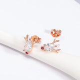 Artistic Diamond Elk Earrings for Women