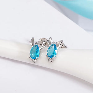 Artistic Diamond Elk Earrings for Women