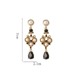 Water Drop Crystal Clip Earrings for Women