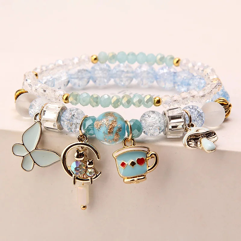 Dreamwalking in Wonderland Double Bracelets Student breaded Bracelet