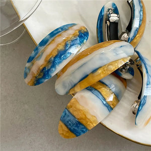 Summer Striped Acetic Hair Clip Geometric Spring Hairpin Hair Accessories