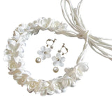 Fairy Flower Hair bands Earrings Set Wedding Accessories