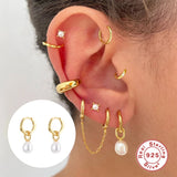 Baroque Pearl Earrings 925 Silver Drop Earrings Women Wedding Jewelry