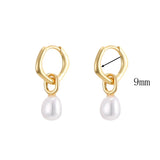 Baroque Pearl Earrings 925 Silver Drop Earrings Women Wedding Jewelry
