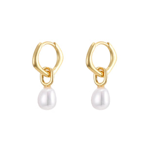 Baroque Pearl Earrings 925 Silver Drop Earrings Women Wedding Jewelry