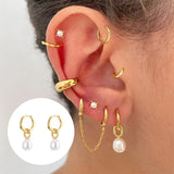 Baroque Pearl Earrings 925 Silver Drop Earrings Women Wedding Jewelry