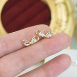 Tassel Zircon Bowknot Pearl Earrings for Women Fashion Charm Earrings