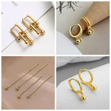 925 Silver Bead Tassel Drop Hoop Earrings For Women