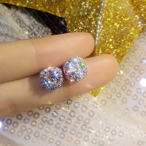 Temperament Crystal Earrings Small Banquet Jewelry