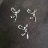Acrylic Bow Long Earrings Ear Pendant DIY Accessories