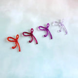 Acrylic Bow Long Earrings Ear Pendant DIY Accessories