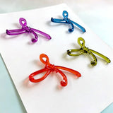 Acrylic Bow Long Earrings Ear Pendant DIY Accessories