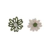 Asymmetric Small Daisy Clip on Earrings No Piercing Female Women