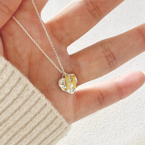 Minimalist S925 Silver 26 Letters Love Couple Lock Necklace