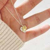 Minimalist S925 Silver 26 Letters Love Couple Lock Necklace