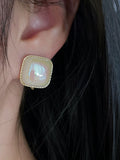 Square Stud Earrings for Women Geometric Party Ear Jewelry