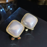 Square Stud Earrings for Women Geometric Party Ear Jewelry
