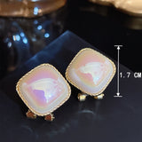 Square Stud Earrings for Women Geometric Party Ear Jewelry
