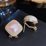 Square Stud Earrings for Women Geometric Party Ear Jewelry