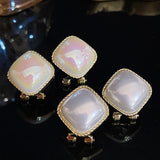 Square Stud Earrings for Women Geometric Party Ear Jewelry