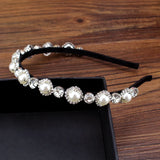 Crystal Rhinestone Hair Hoop Pearl Headband
