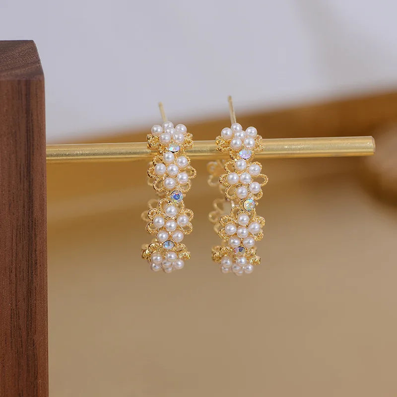 Charm Pearl Stud Earring Wedding Jewelry Pendant Accessories Gift