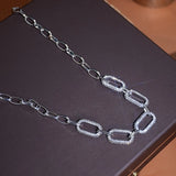 Luxurious CZ Necklace Thick Chain Choker Kolye Pendant Jewellery