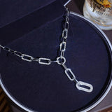 Luxurious CZ Necklace Thick Chain Choker Kolye Pendant Jewellery