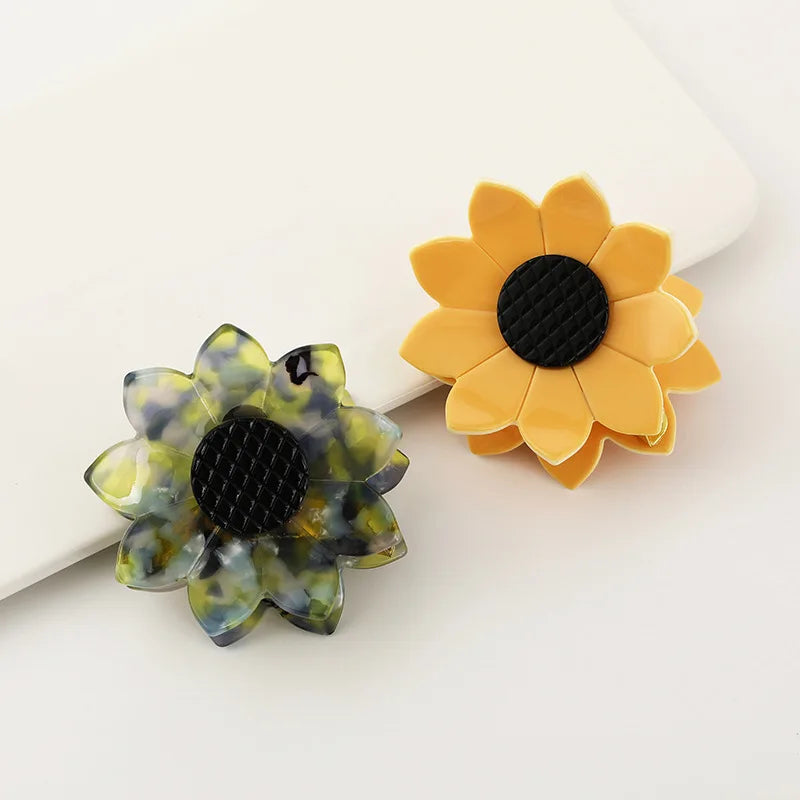 Yellow Iridescent Acetate Hair Claw Clip