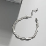Snake Bone Chain 925 Sterling Silver Bracelet For Women Fine Fashion Jewelry