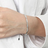 Snake Bone Chain 925 Sterling Silver Bracelet For Women Fine Fashion Jewelry