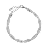 Snake Bone Chain 925 Sterling Silver Bracelet For Women Fine Fashion Jewelry