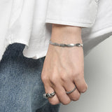 Snake Bone Chain 925 Sterling Silver Bracelet For Women Fine Fashion Jewelry