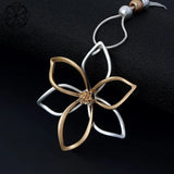 Vintage Flower Collar Necklace Pendant Jewelry for Women