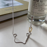 925 Silver Necklace Geometric Short Chokers Women Pendants Jewellery
