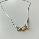 925 Silver Necklace Geometric Short Chokers Women Pendants Jewellery
